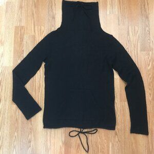Anthropologie Kookai Black Semi Sheer Wool Turtleneck Sweater Size S